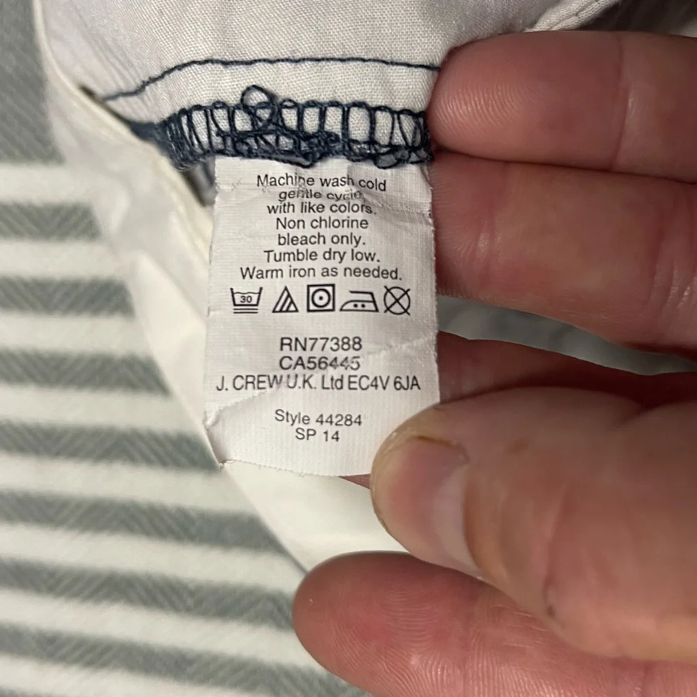 J. Crew 100% Cotton Blue and‎ White Nautical Print Shorts Size 30